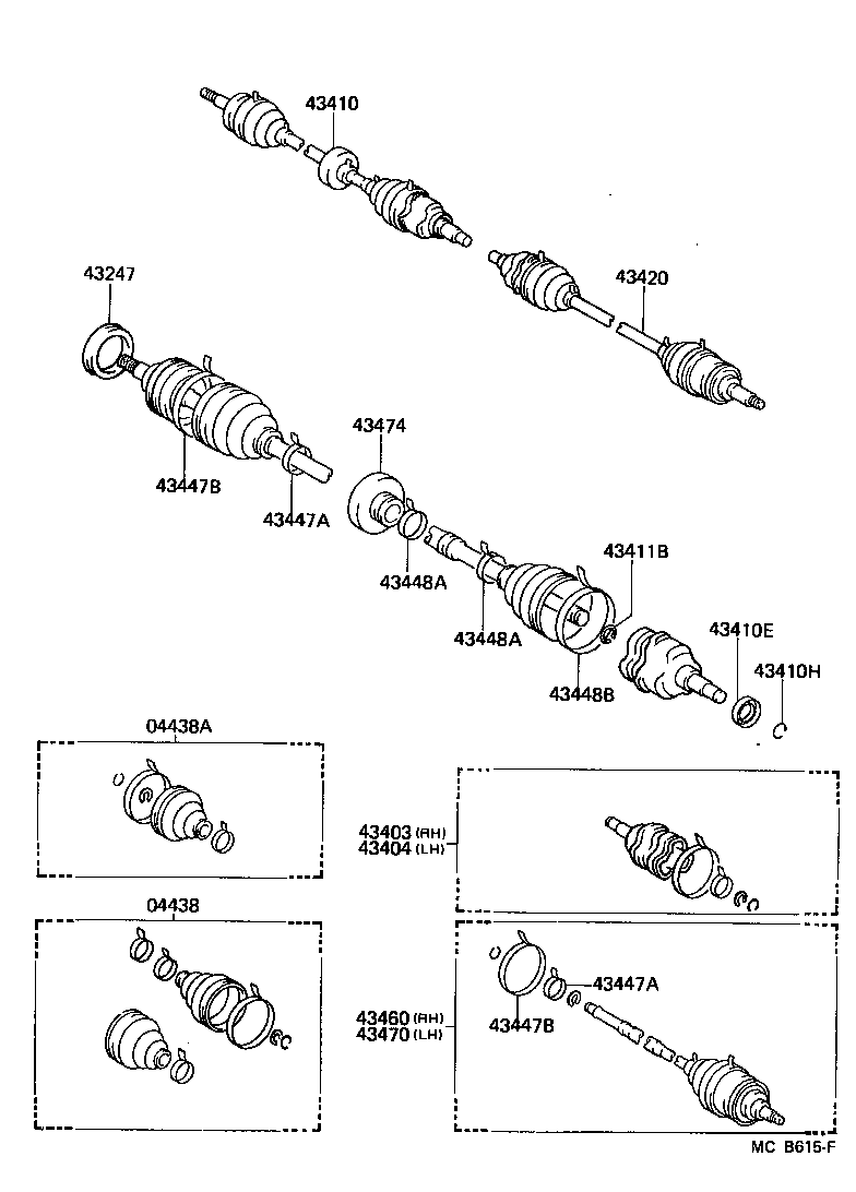 04438-10022 BOOT KIT, FRONT DRIVE SHAFT product image