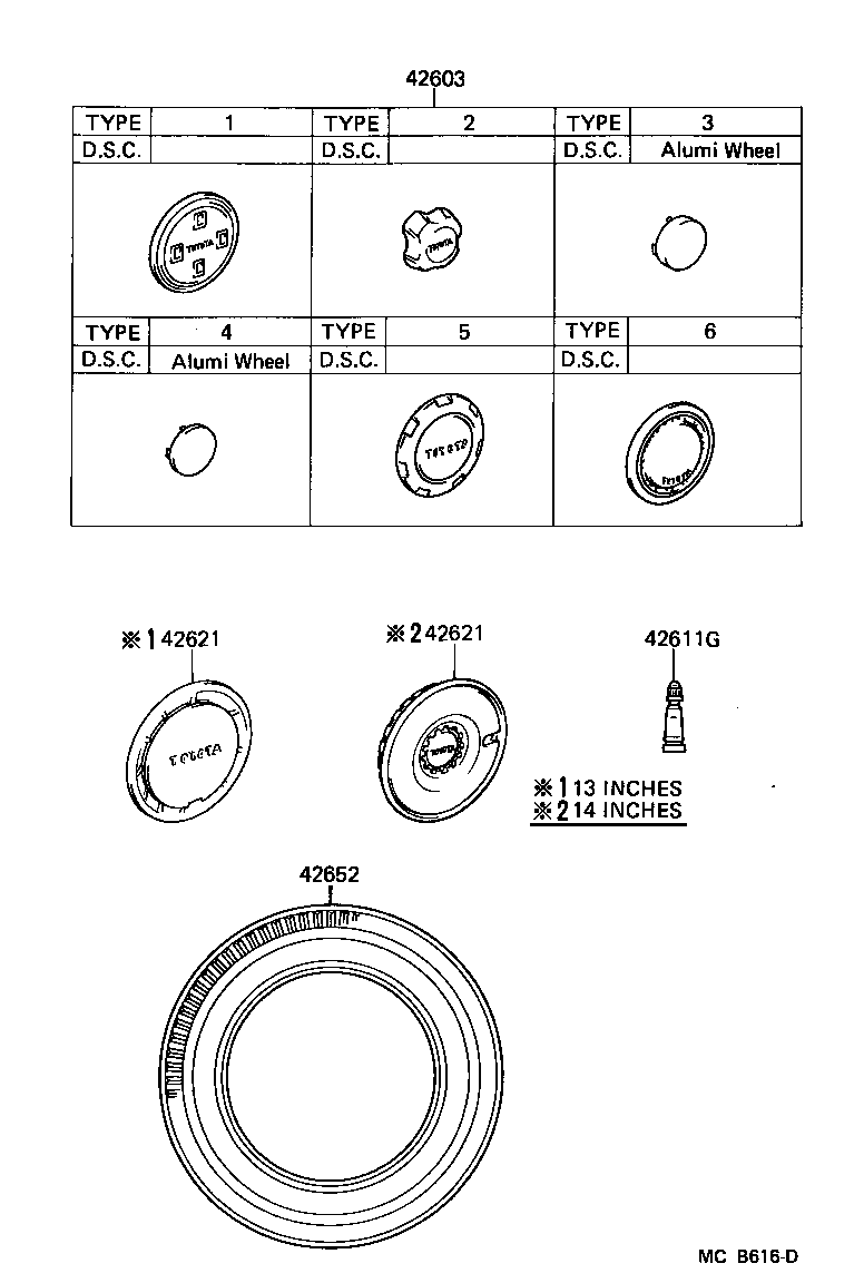 42621-10110 CAP, WHEEL product image