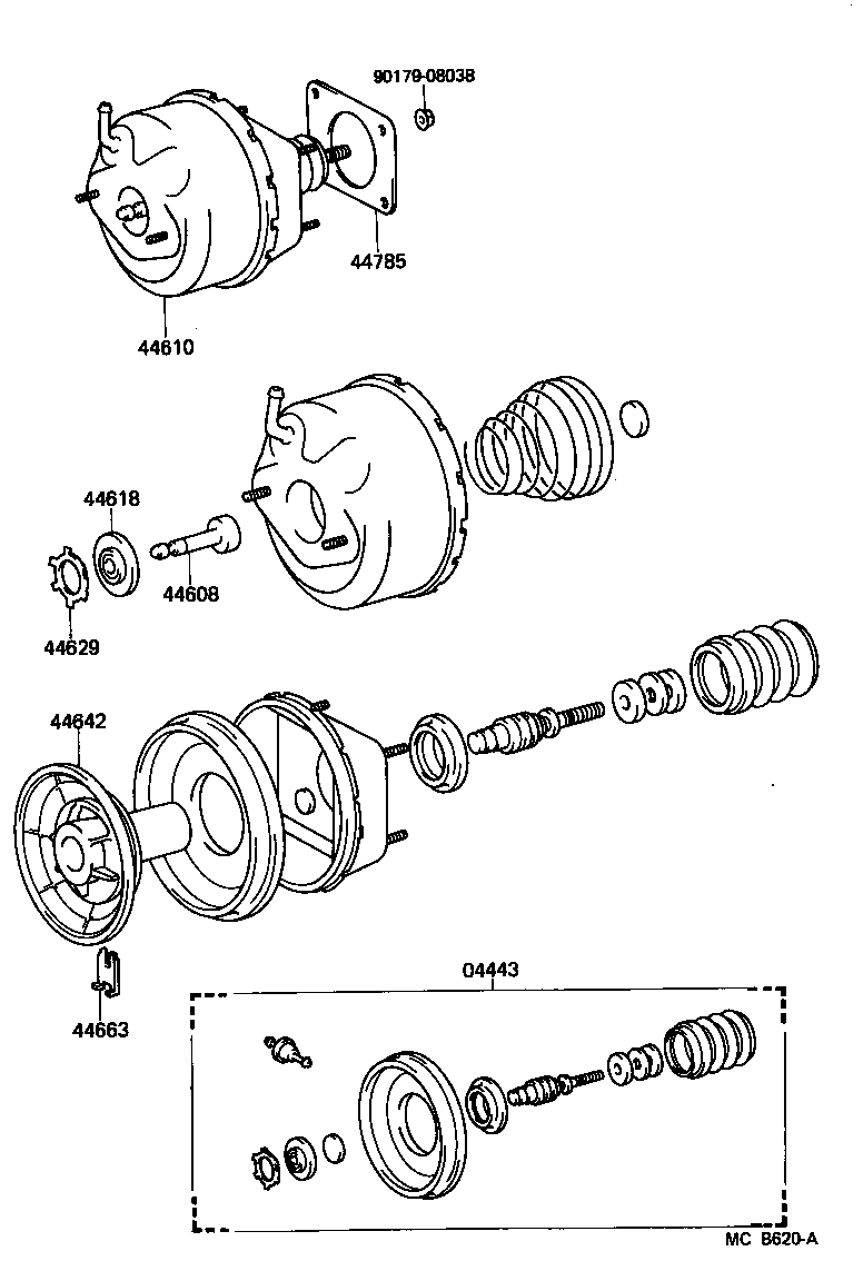 44610-10140 BOOSTER ASSY, BRAKE product image
