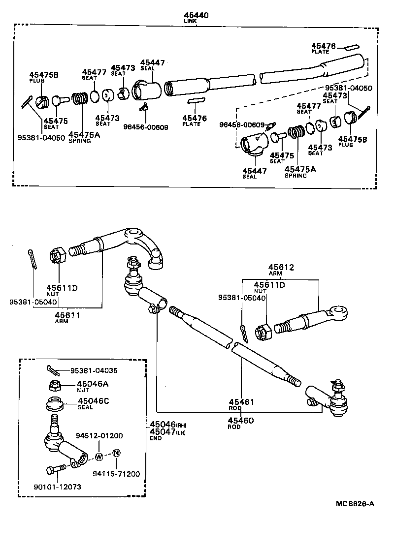 04445-36030 GASKET KIT, POWER STEERING GEAR(FOR RECIRCULATING BALL) product image