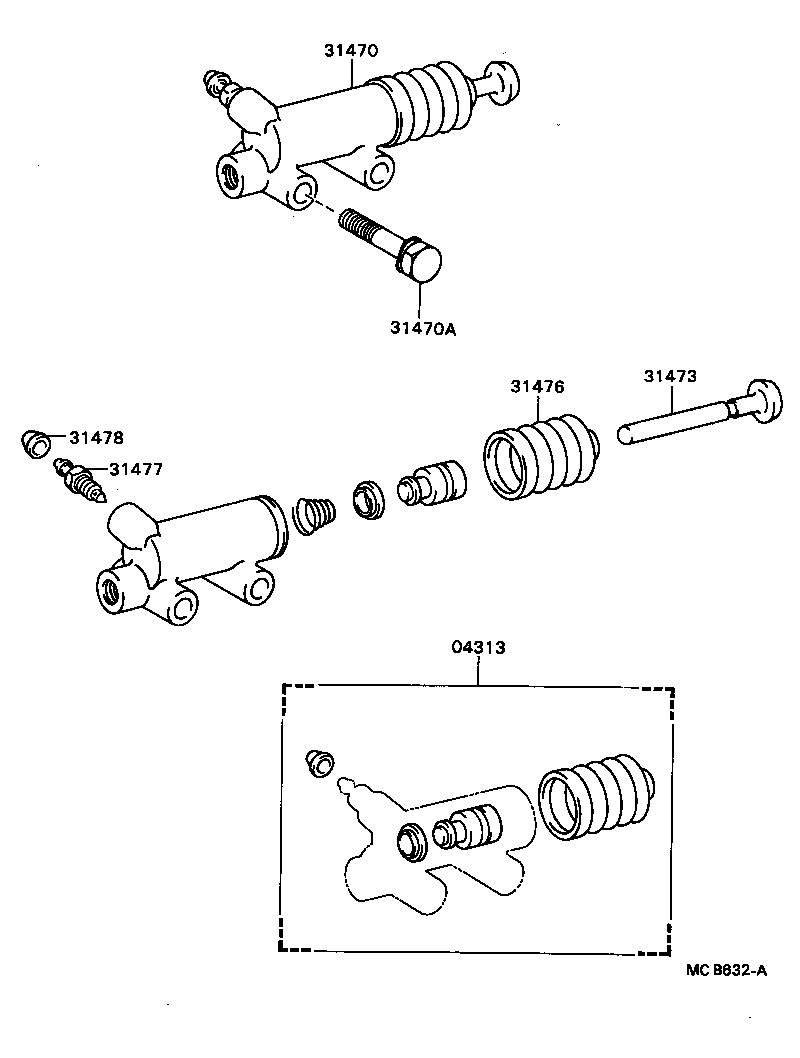 31473-36050 ROD, CLUTCH RELEASE CYLINDER PUSH, NO.1 product image