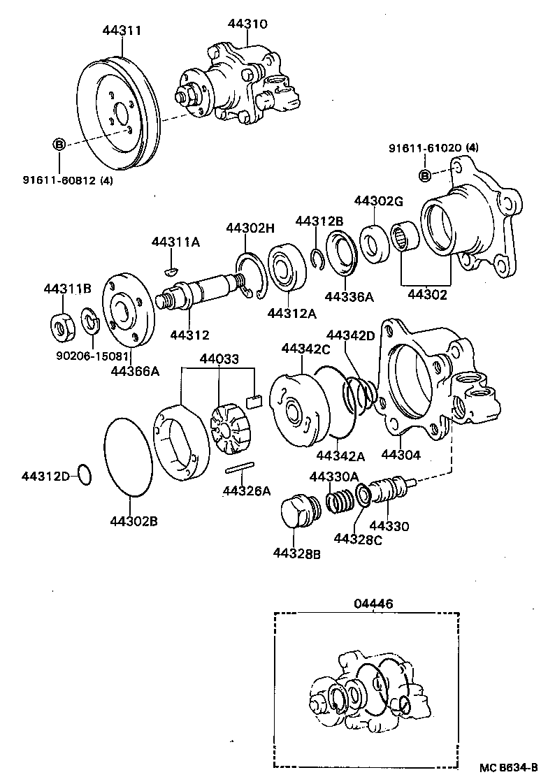 44348-36150 HOSE, RESERVOIR TO OIL PUMP product image