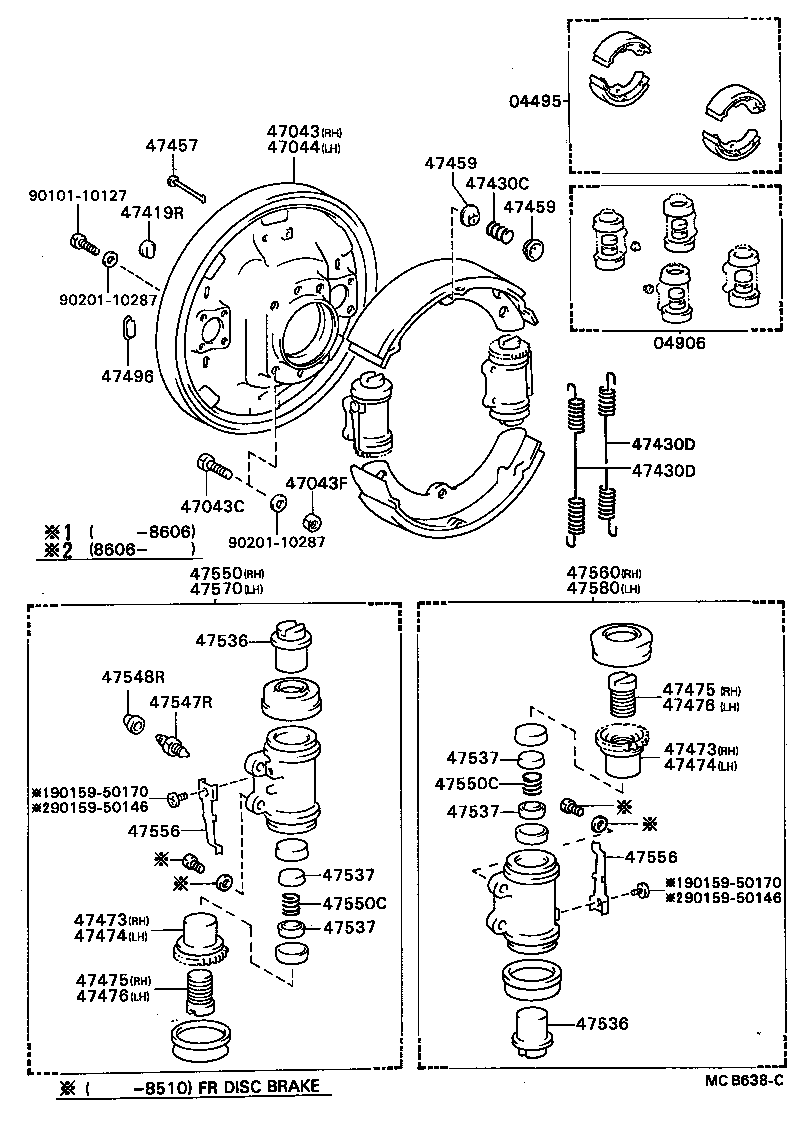 04497-36060 SHOE KIT, REAR BRAKE product image