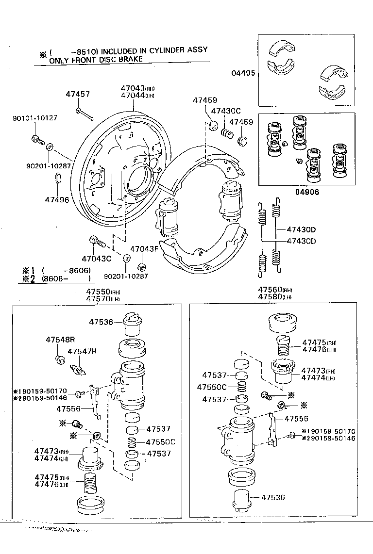 47508-36010 BOLT, REAR WHEEL CYLINDER ADJUSTING, RH (FOR REAR BRAKE) product image