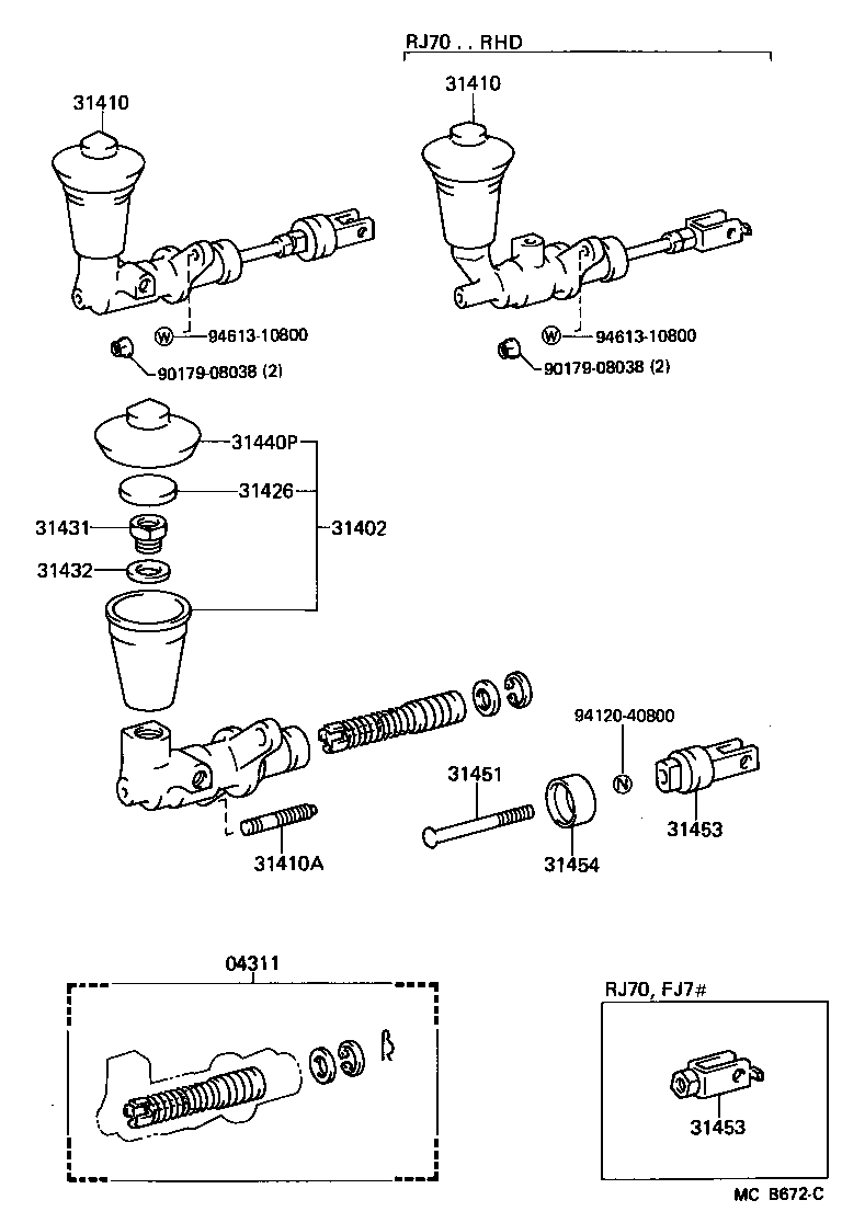 31451-60060 ROD, CLUTCH MASTER CYLINDER PUSH product image