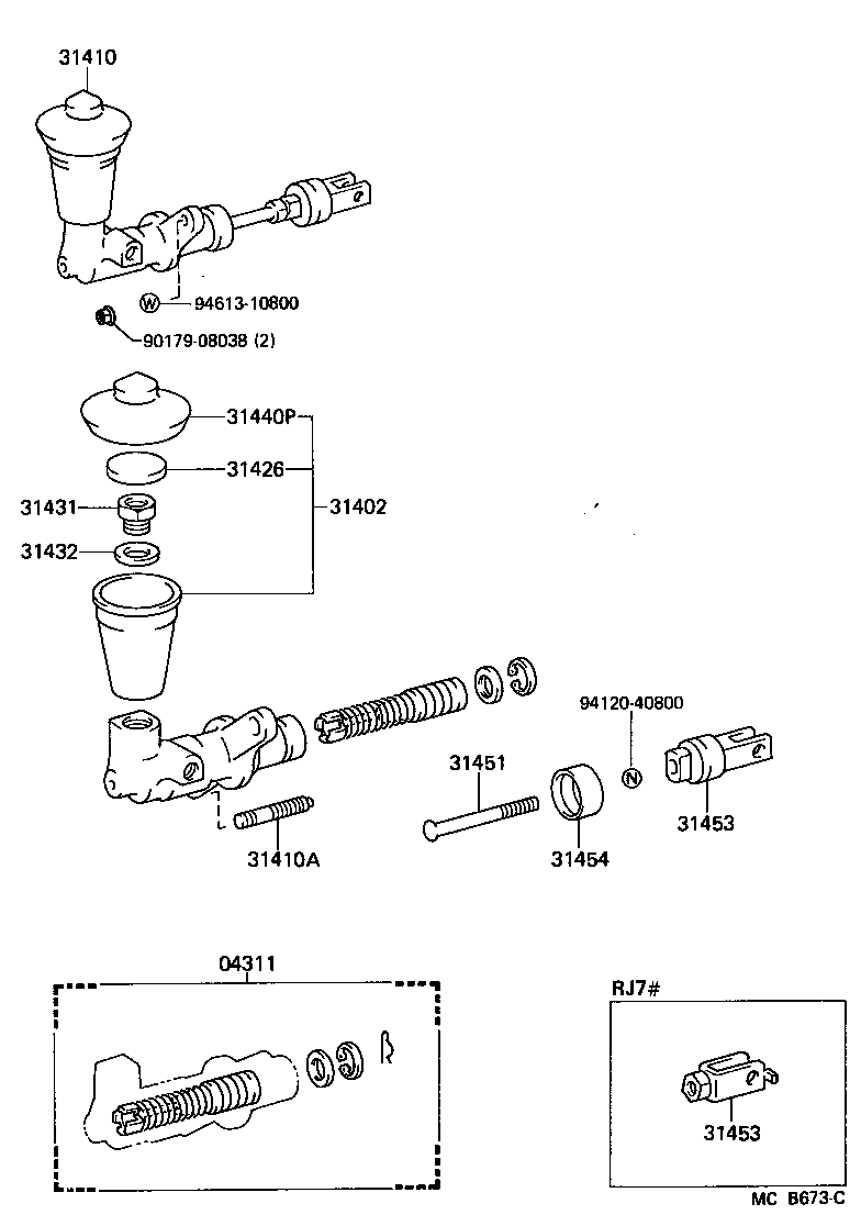 31415-60010 GASKET, CLUTCH MASTER CYLINDER product image