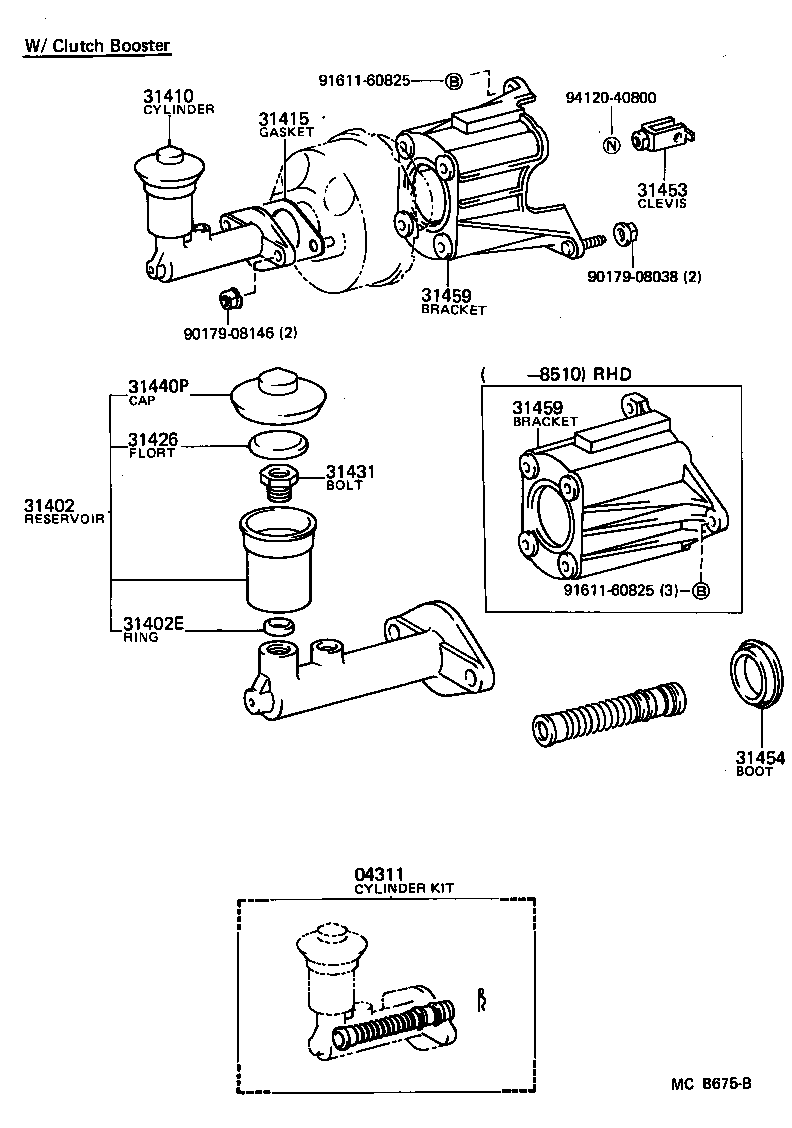 31451-60060 ROD, CLUTCH MASTER CYLINDER PUSH product image
