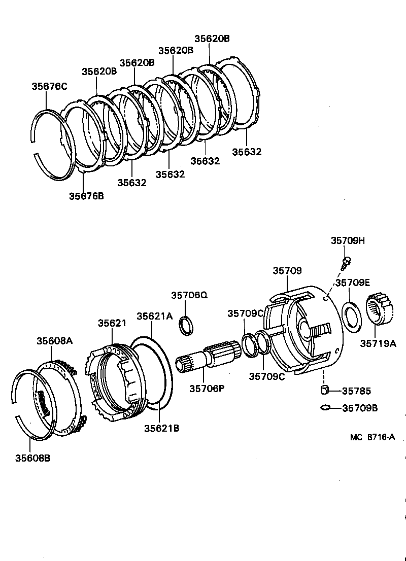 Toyota 35706-60010 GEAR SUB-ASSY, FRONT PLANETARY SUN