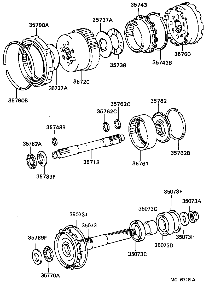 90560-72002 SPACER, NO.1 (FOR OUTPUT SHAFT REAR BEARING) product image