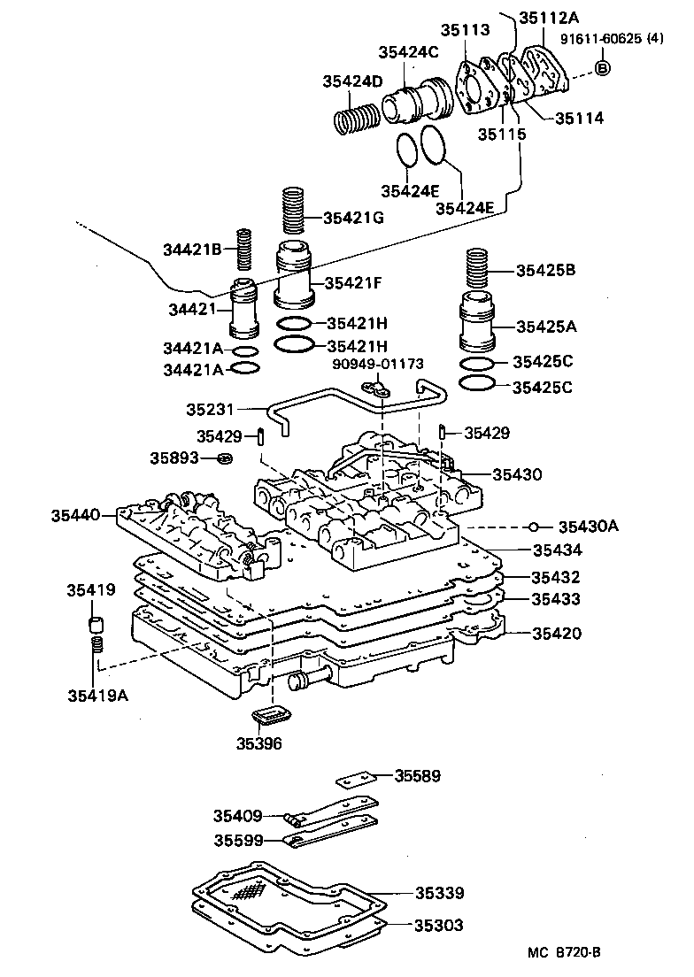 35430-60041 BODY ASSY, REAR UPPER VALVE product image