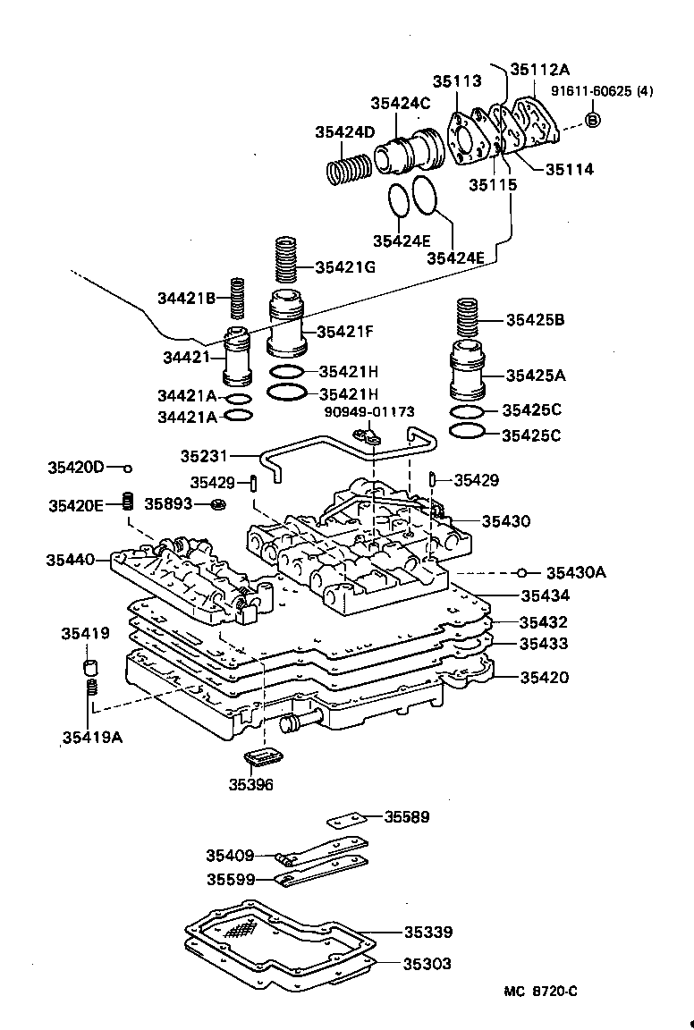 Toyota 35219-60010 PLUG, LOCK UP SIGNAL VALVE