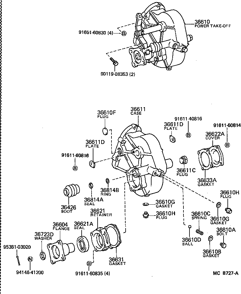 36701-60030 GEAR SUB-ASSY, POWER TAKE-OFF INPUT product image