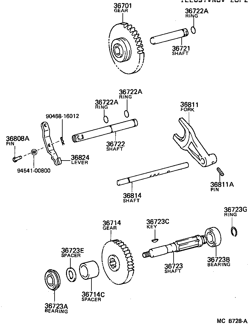 36701-60030 GEAR SUB-ASSY, POWER TAKE-OFF INPUT product image