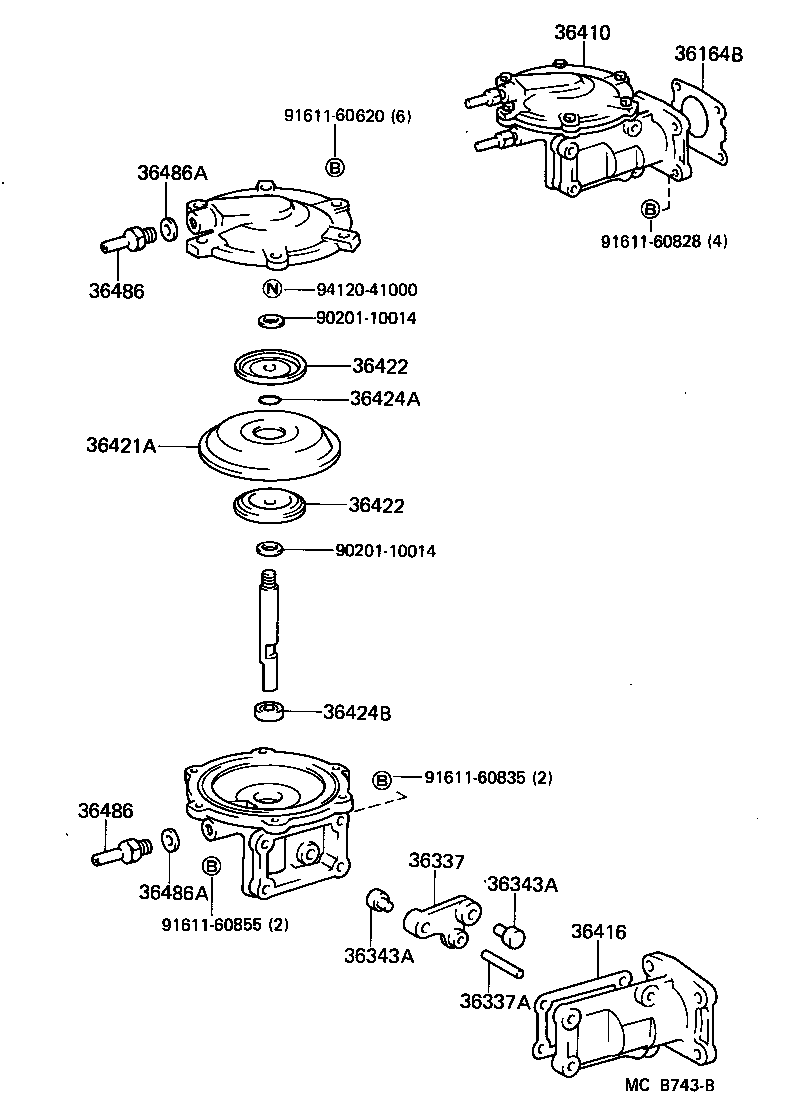 36416-36010 GASKET, DIAPHRAGM CYLINDER product image