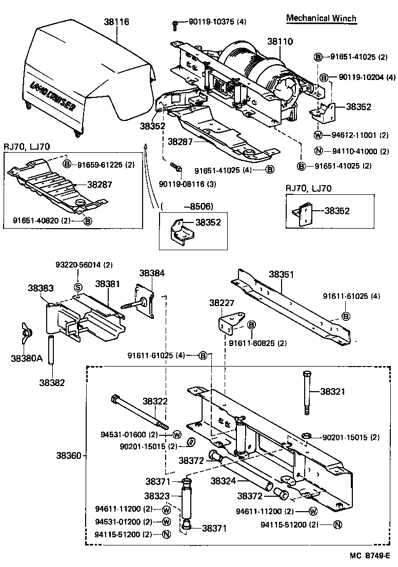 38110-60100 WINCH ASSY product image