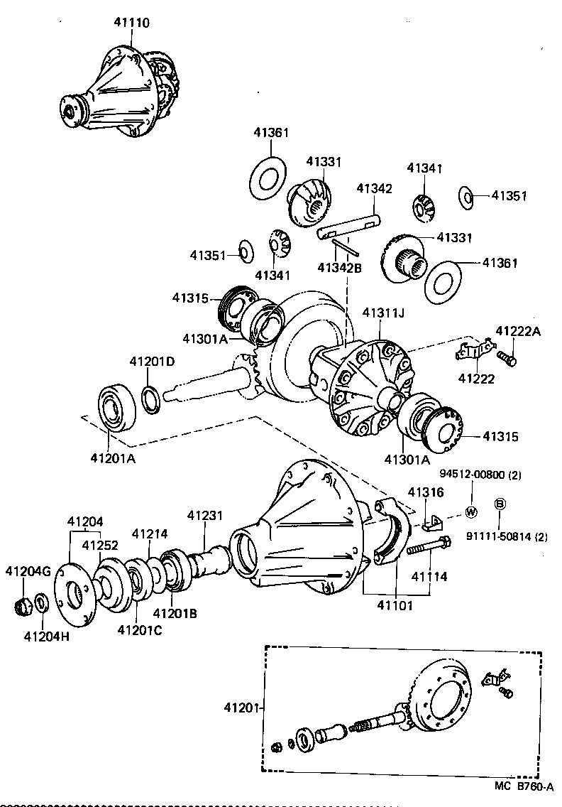 90116-10124 BOLT, NO.1 (FOR REAR DIFFERENTIAL CARRIER SET) product image
