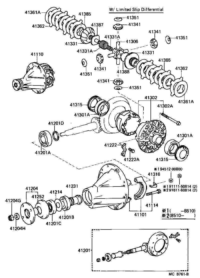 90116-10124 BOLT, NO.1 (FOR REAR DIFFERENTIAL CARRIER SET) product image