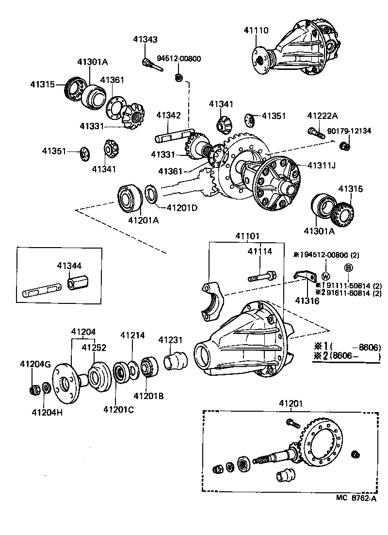 90116-10124 BOLT, NO.1 (FOR REAR DIFFERENTIAL CARRIER SET) product image