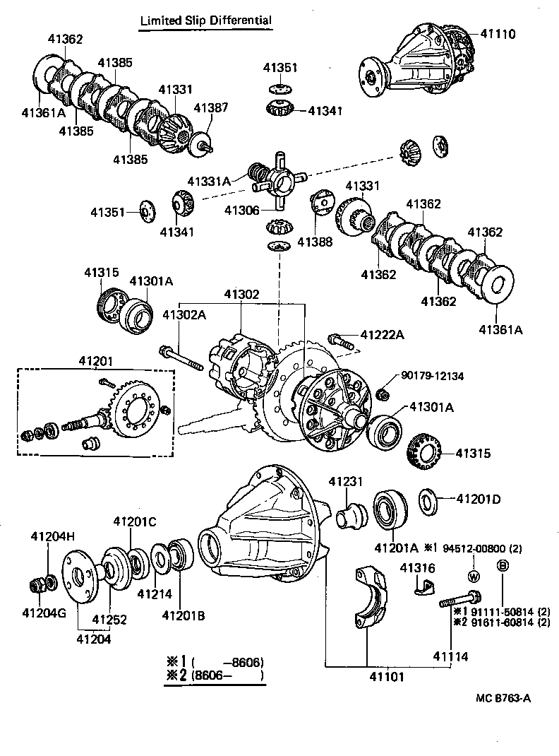 90116-10124 BOLT, NO.1 (FOR REAR DIFFERENTIAL CARRIER SET) product image