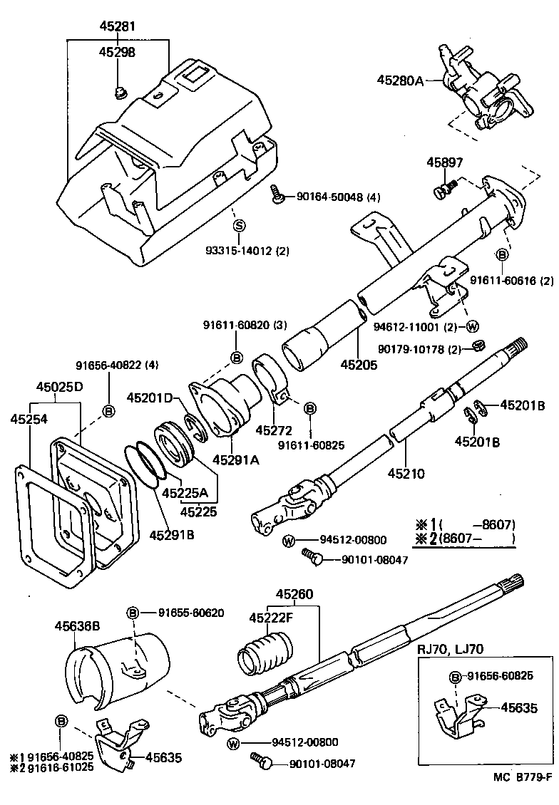 45280-60190 BRACKET ASSY, STEERING COLUMN, UPPER product image