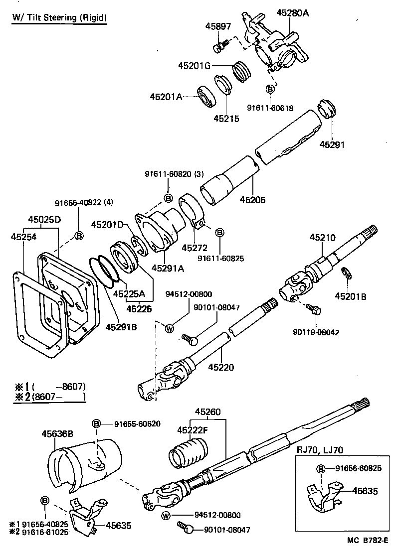 45280-60190 BRACKET ASSY, STEERING COLUMN, UPPER product image