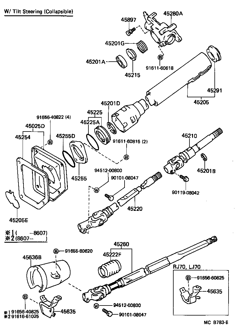 45280-60190 BRACKET ASSY, STEERING COLUMN, UPPER product image