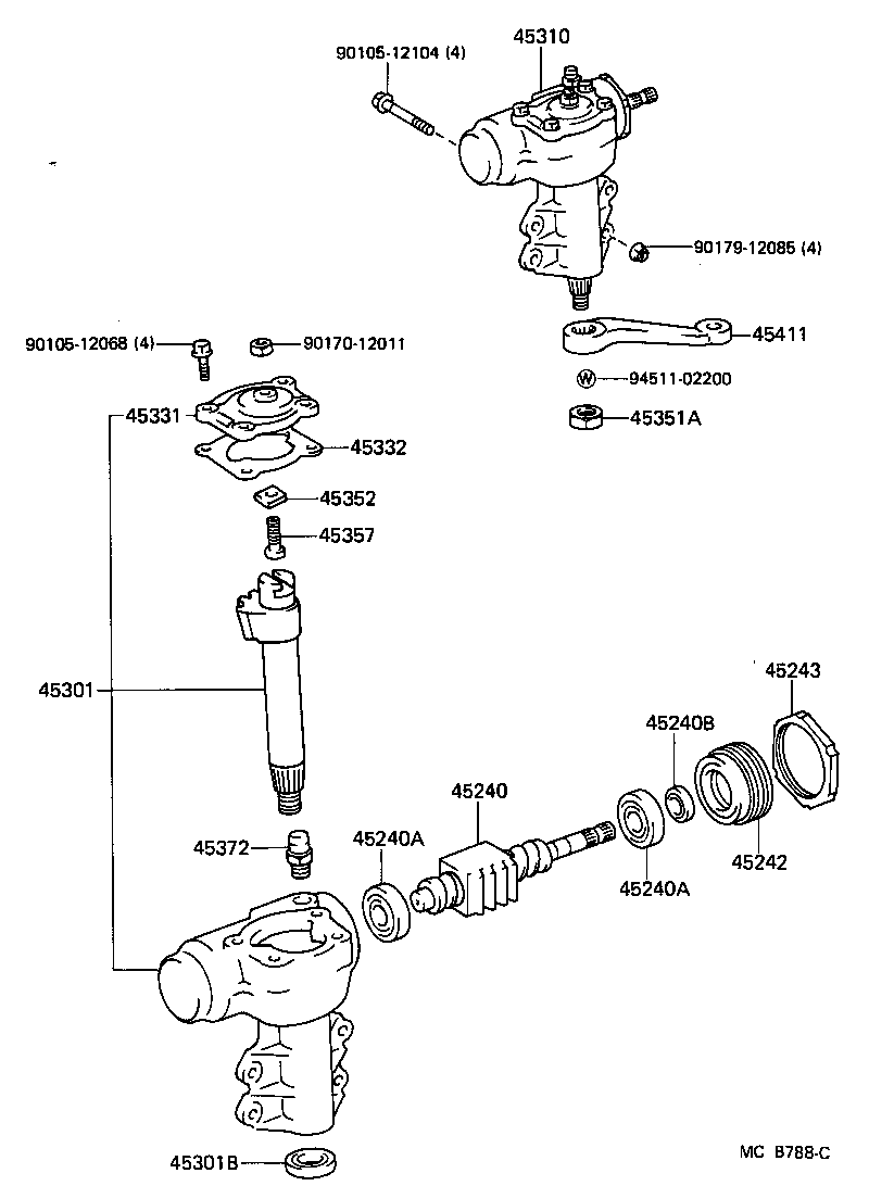 40110-60280 GEAR ASSY,POWER STEERING,REBUILT product image