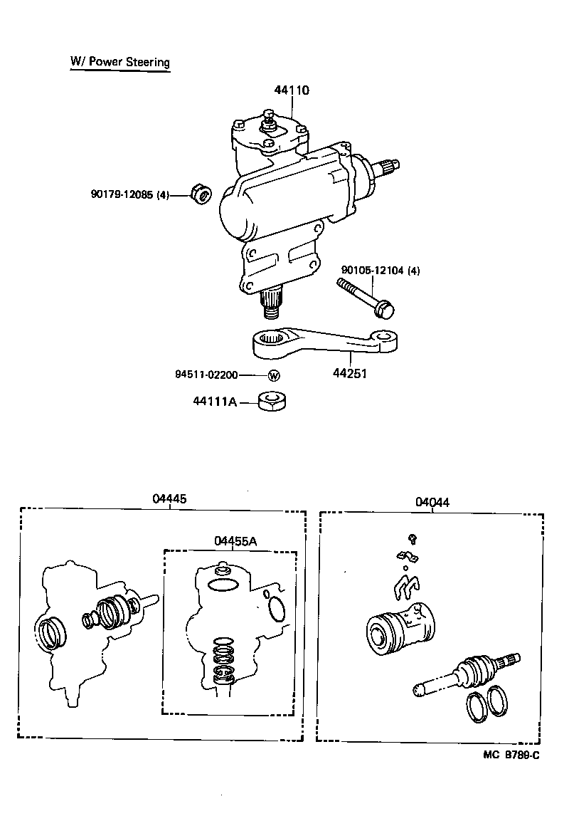 04044-60130 WARM KIT, POWER STEERING product image