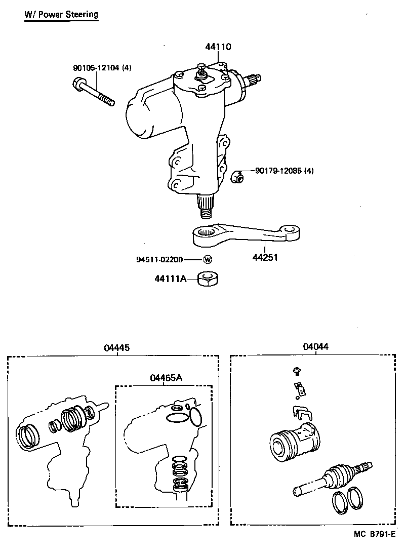 45044-69096 END SUB-ASSY, STEERING RELAY ROD, RH product image