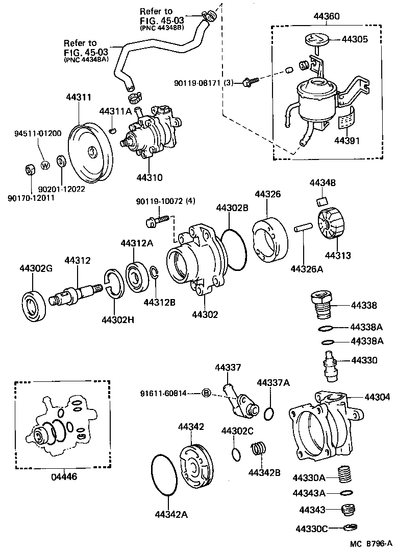 44360-60030 RESERVOIR ASSY, VANE PUMP OIL product image