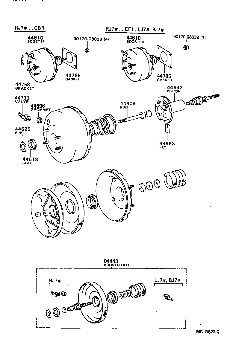 44758-60040 BRACKET, VACUUM CHECK VALVE product image