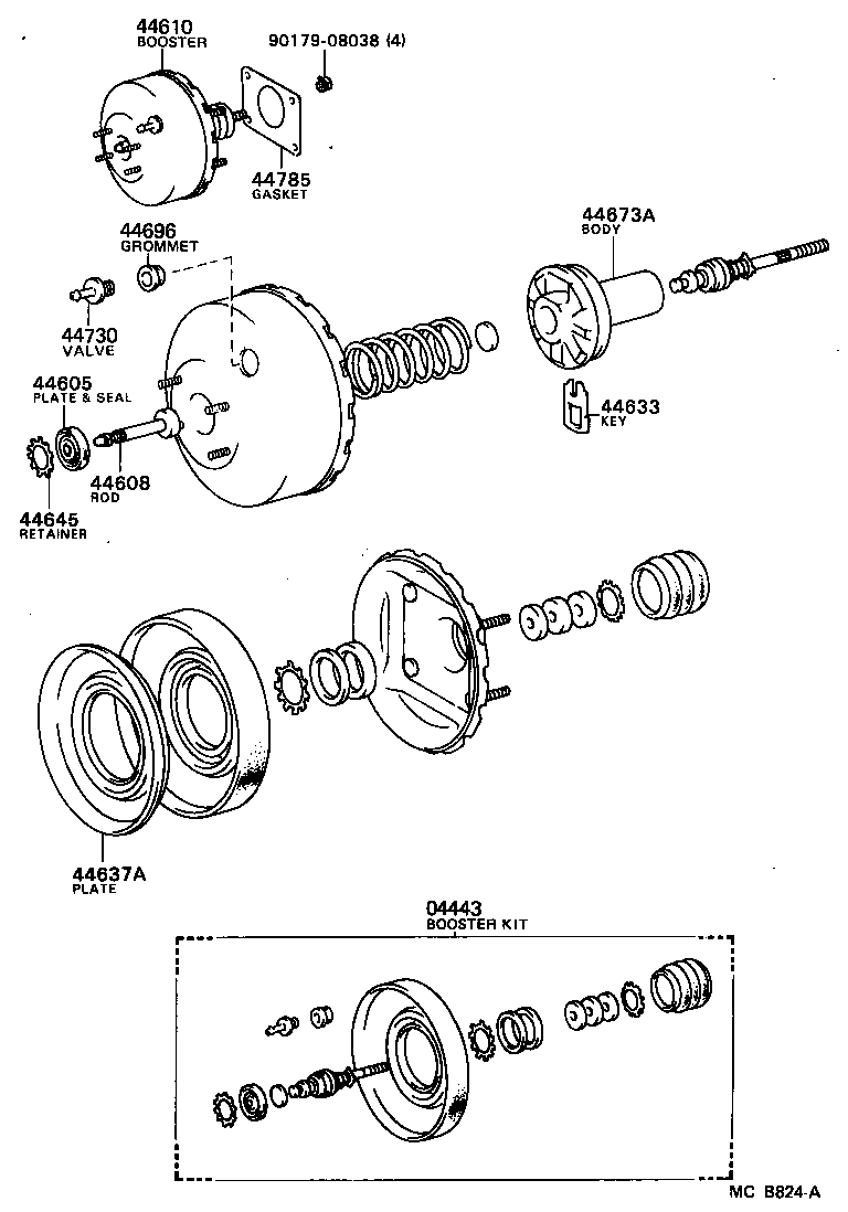 44610-60331 BOOSTER ASSY, BRAKE product image