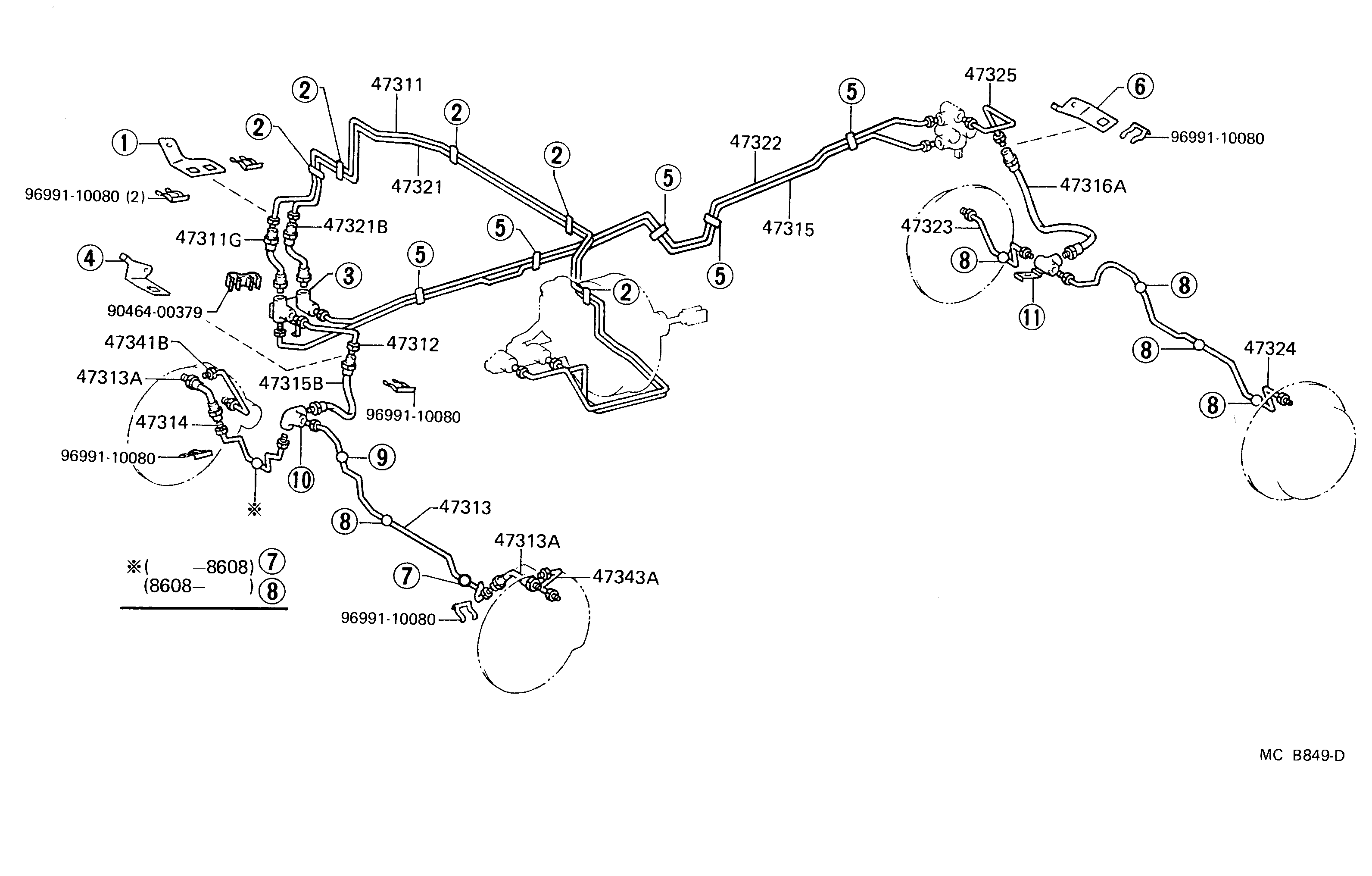Toyota 47315-60320 TUBE, FRONT BRAKE, NO.4