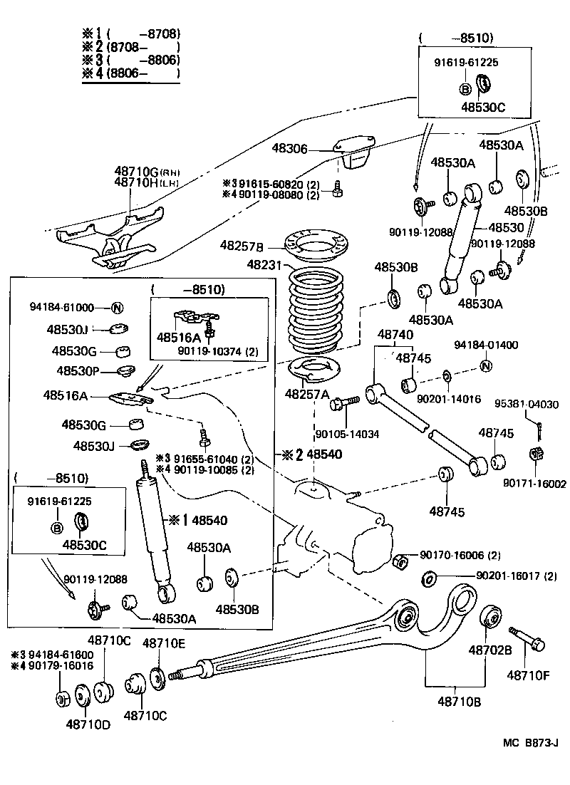 48247-36500 BOLT, REAR SPRING, CENTER product image