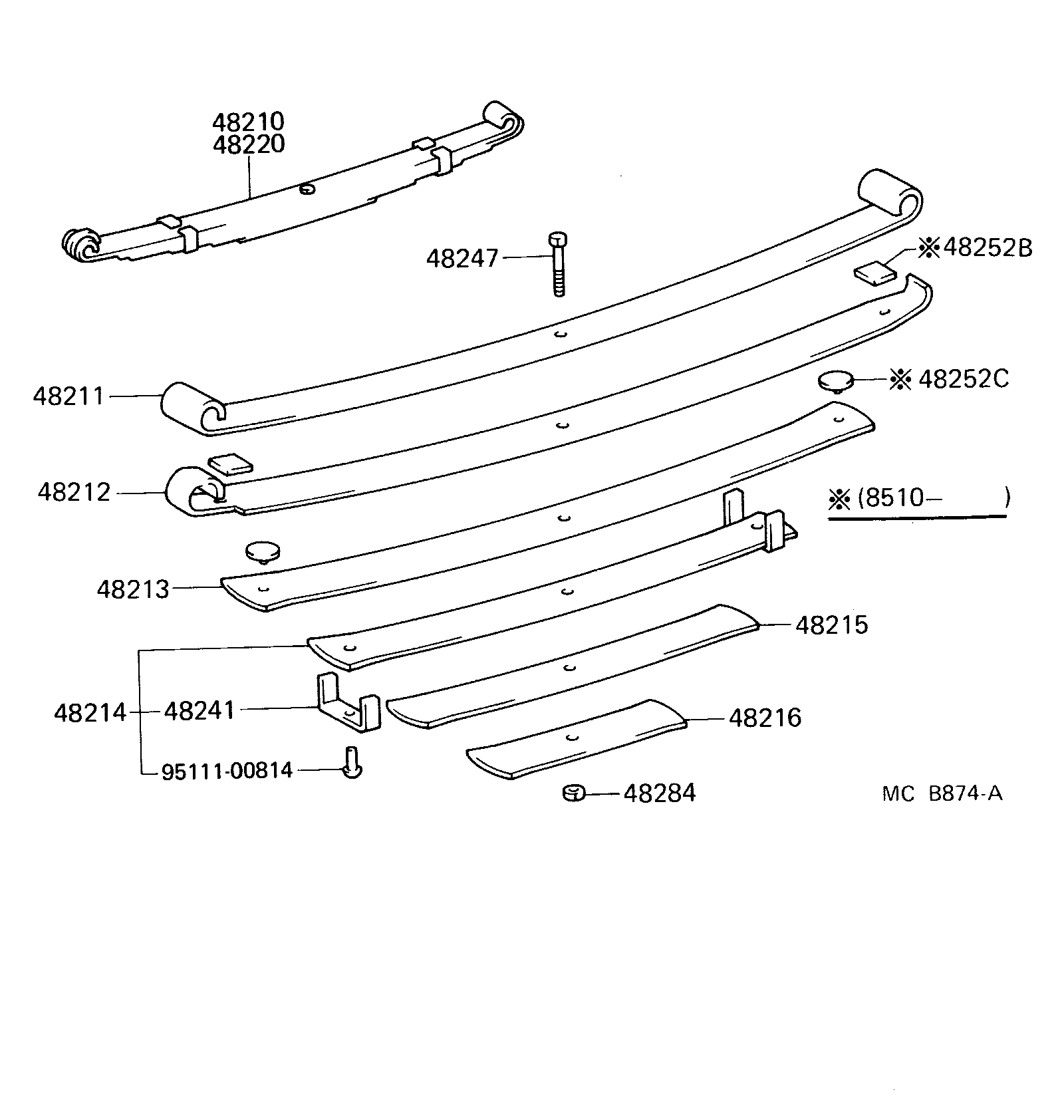 Toyota 48531-60140 ABSORBER ASSY, SHOCK, REAR RH