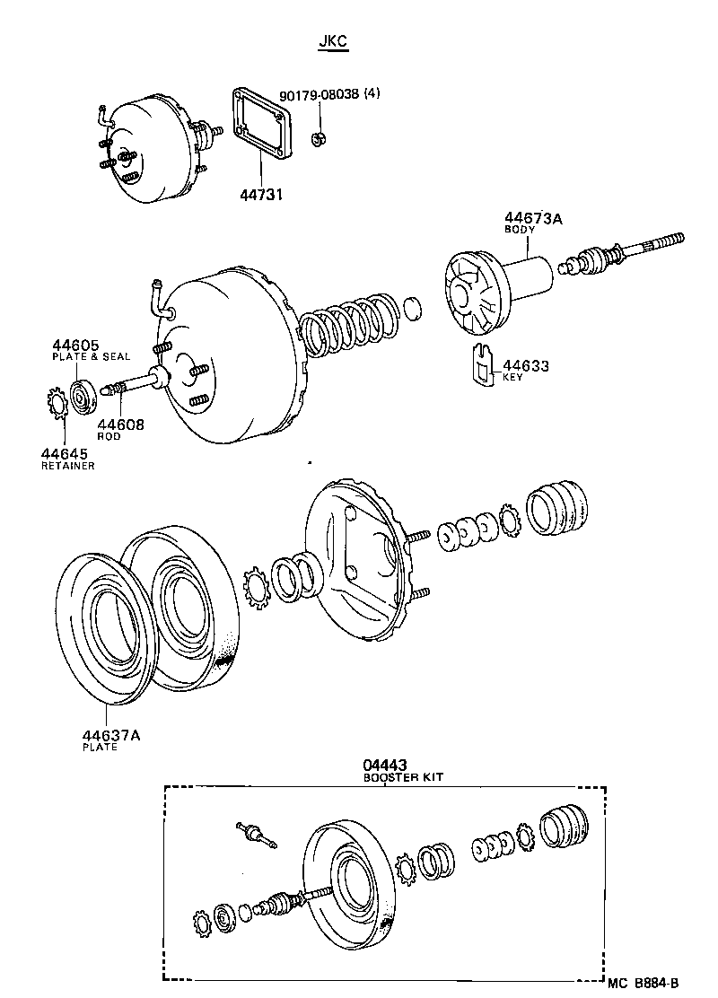 44610-17080 BOOSTER ASSY, BRAKE product image