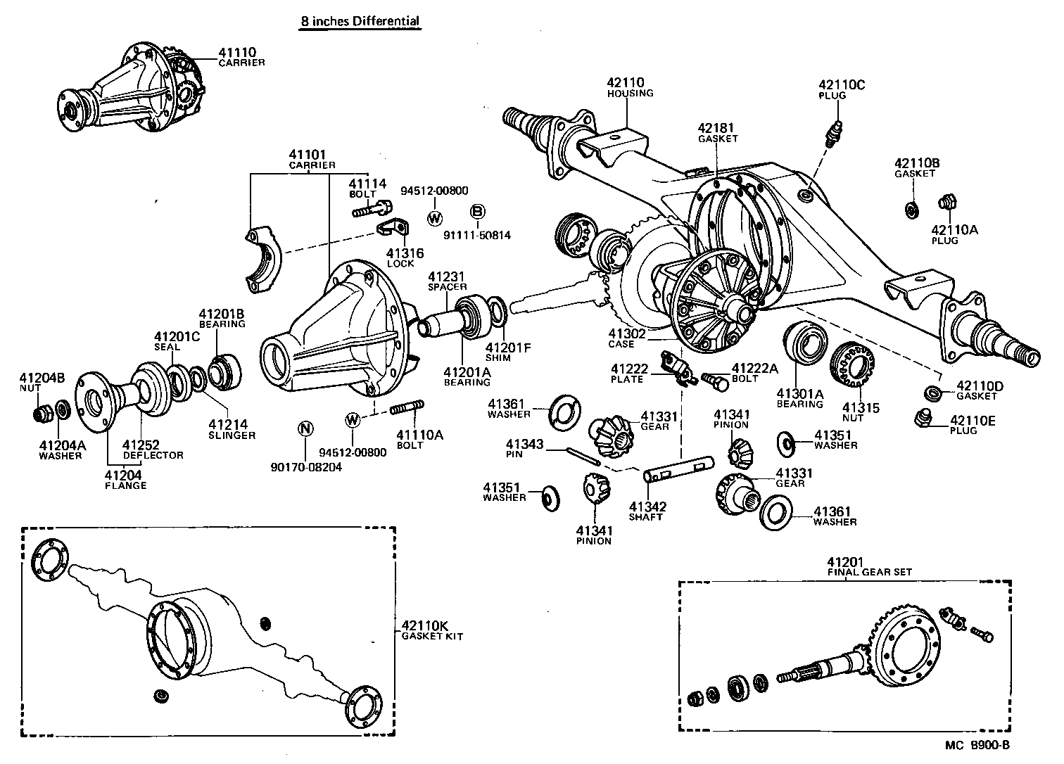 41201-29557 FINAL GEAR KIT, DIFFERENTIAL, REAR product image