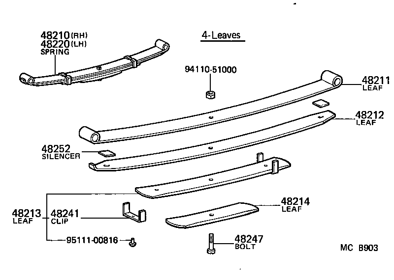 48516-36020 BRACKET, REAR SHOCK ABSORBER, UPPER RH product image