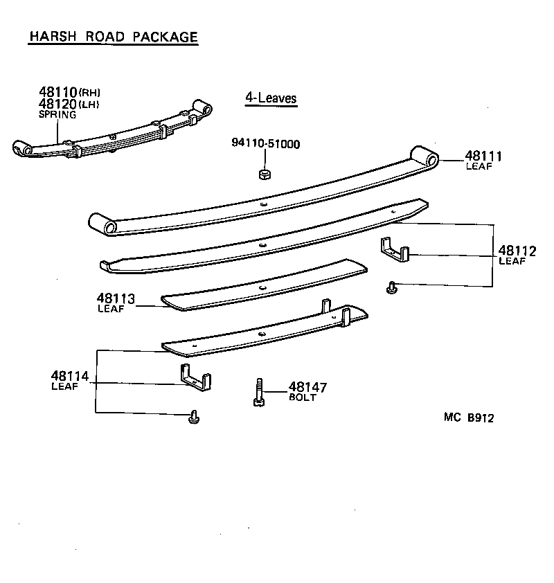 04481-36051 SHACKLE KIT, FRONT SPRING product image