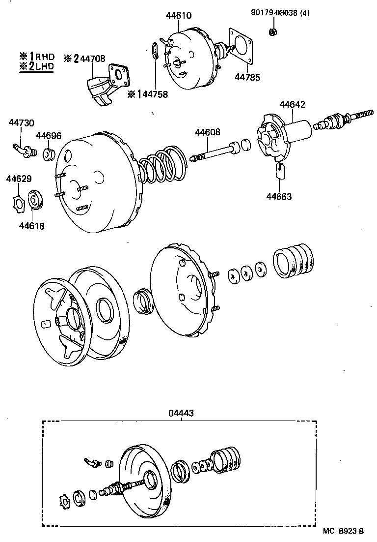 44610-60230 BOOSTER ASSY, BRAKE product image