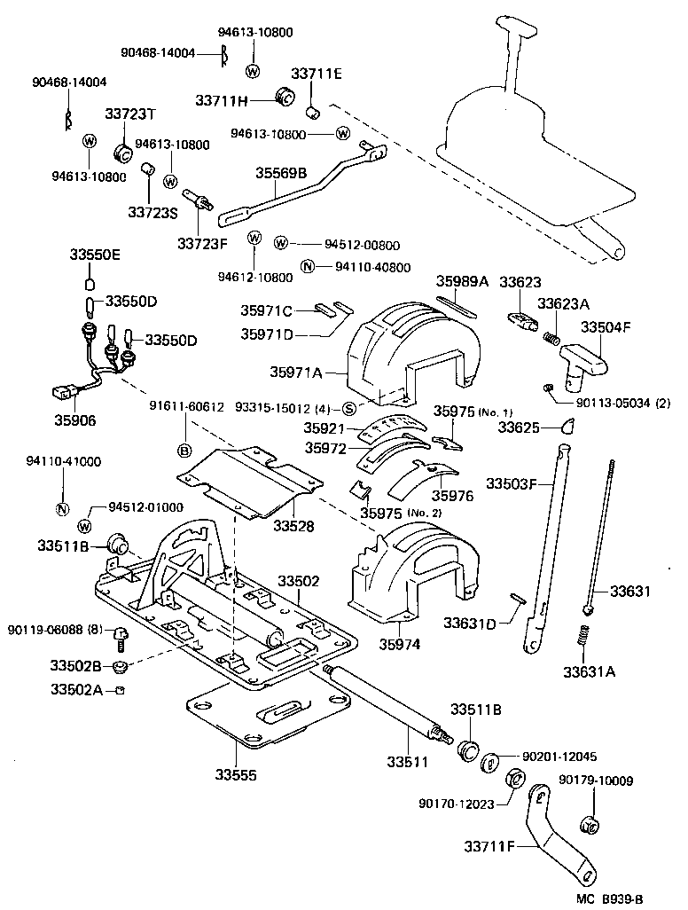 33530-60050 LEVER ASSY, SHIFT (FOR FLOOR SHIFT) product image