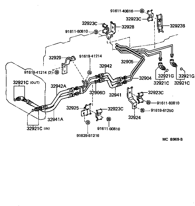 32942-60030 HOSE, OIL COOLER INLET, NO.2 product image