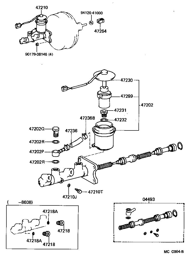 Toyota 47202-17010 RESERVOIR SUB-ASSY, BRAKE MASTER CYLINDER