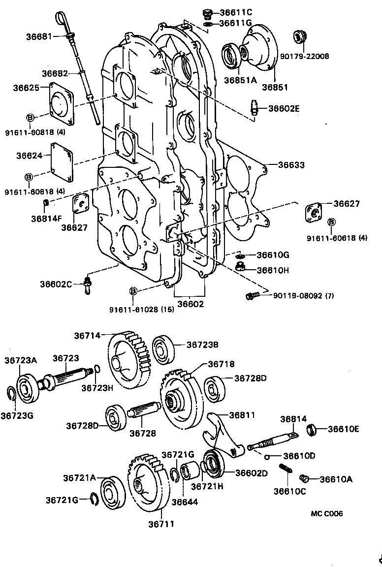 90366-20002 BEARING(FOR POWER TAKE-OFF IDLER GEAR FRONT) product image