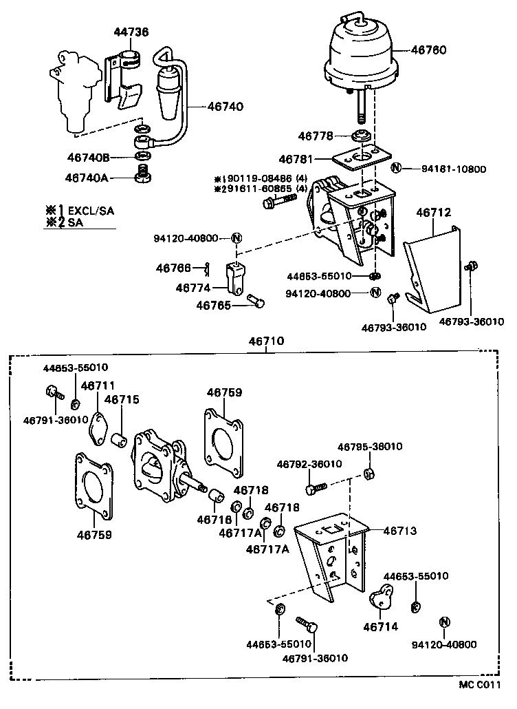 44736-36050 BRACKET, AIR CLEANER product image