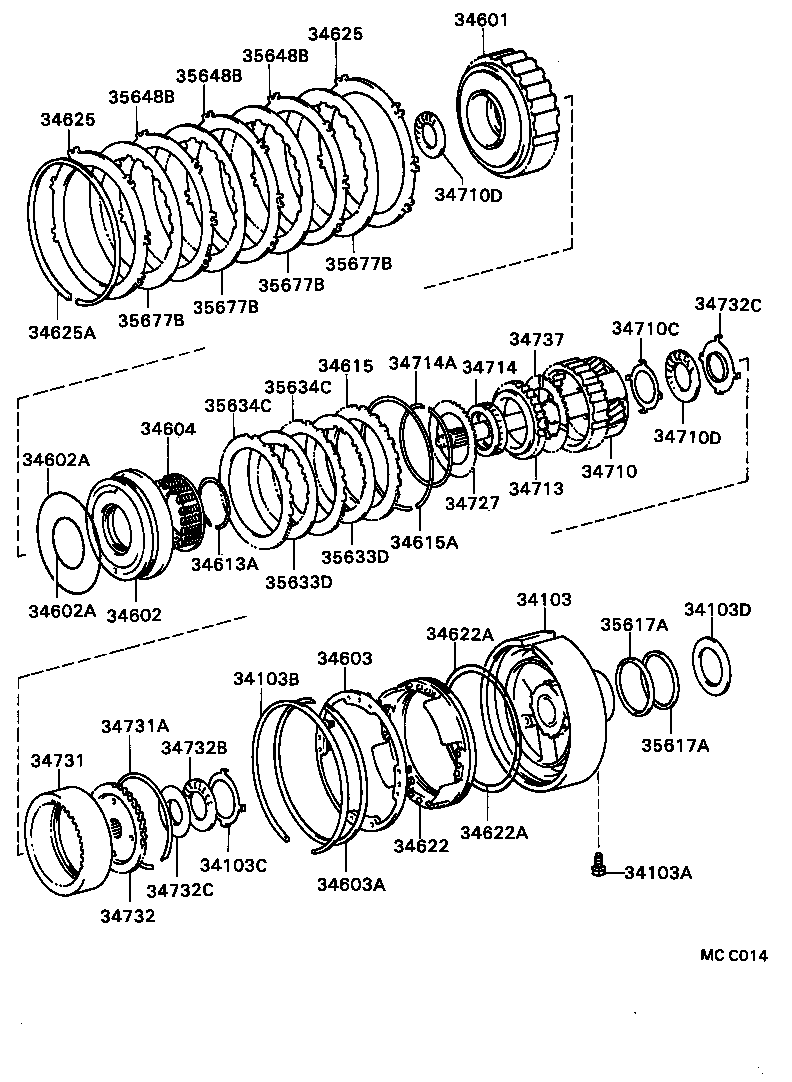 34603-30010 SPRING SUB-ASSY, OVERDRIVE BRAKE RETURN product image