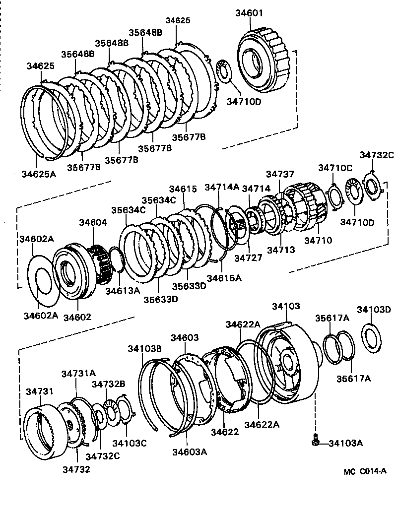 Toyota 34622-35010 PISTON, OVERDRIVE BRAKE