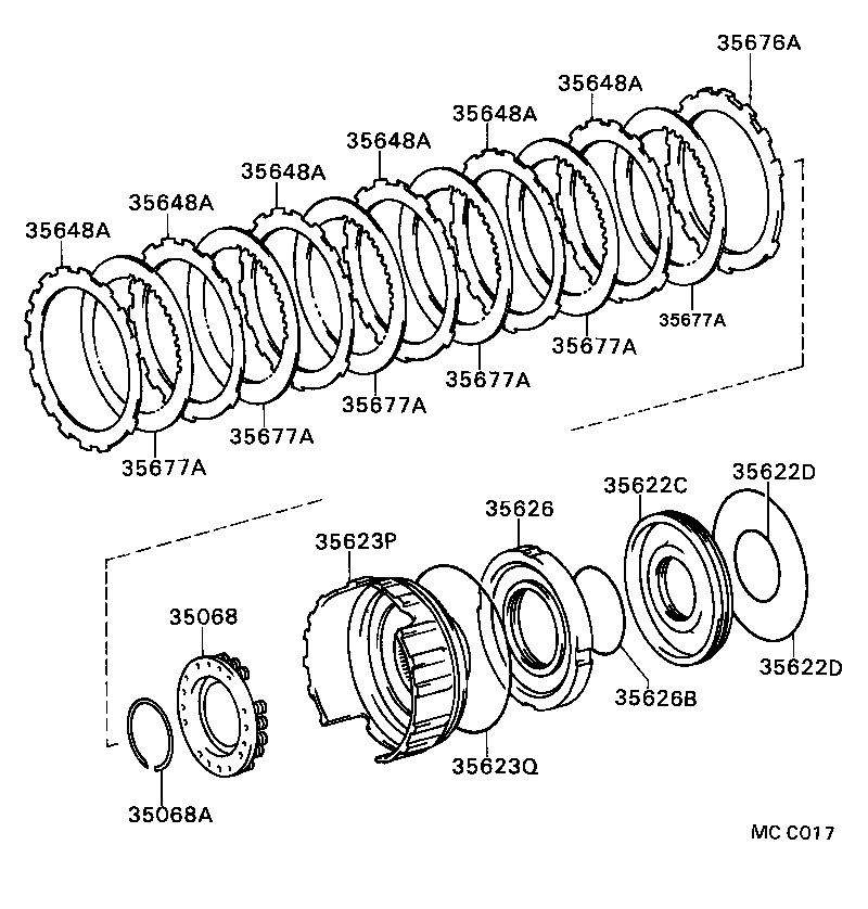 35677-30110 DISC, CLUTCH (FOR 1ST & REVERSE BRAKE) product image