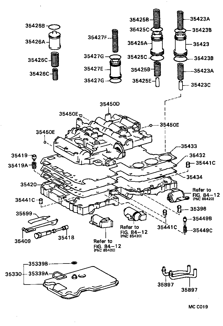 35432-22082 PLATE, VALVE BODY, NO.1 product image