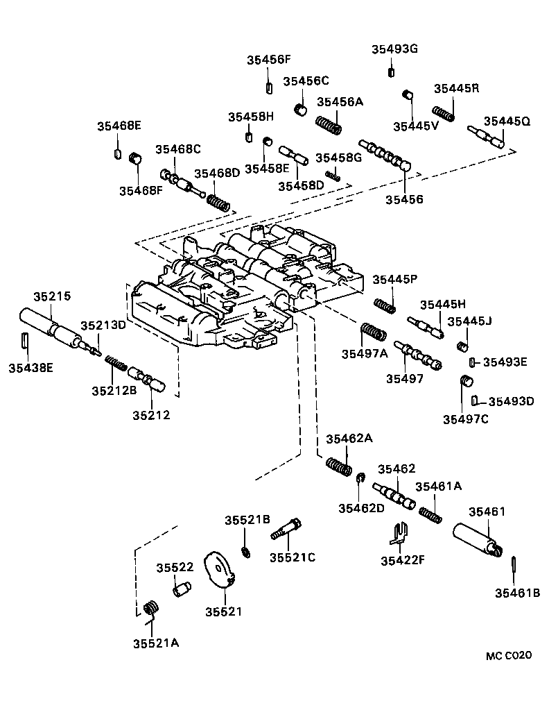 90501-22015 SPRING, COMPRESSION (FOR C-2 ACCUMULATOR PISTON) product image